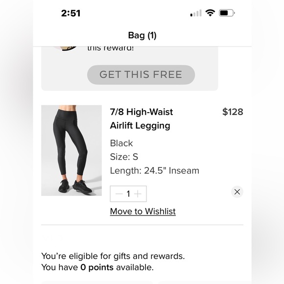 ALO Yoga  Black Leggings - Picture 2 of 4